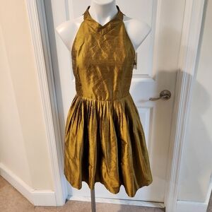 Harlyn new with tags mustard yellow silk dress size small